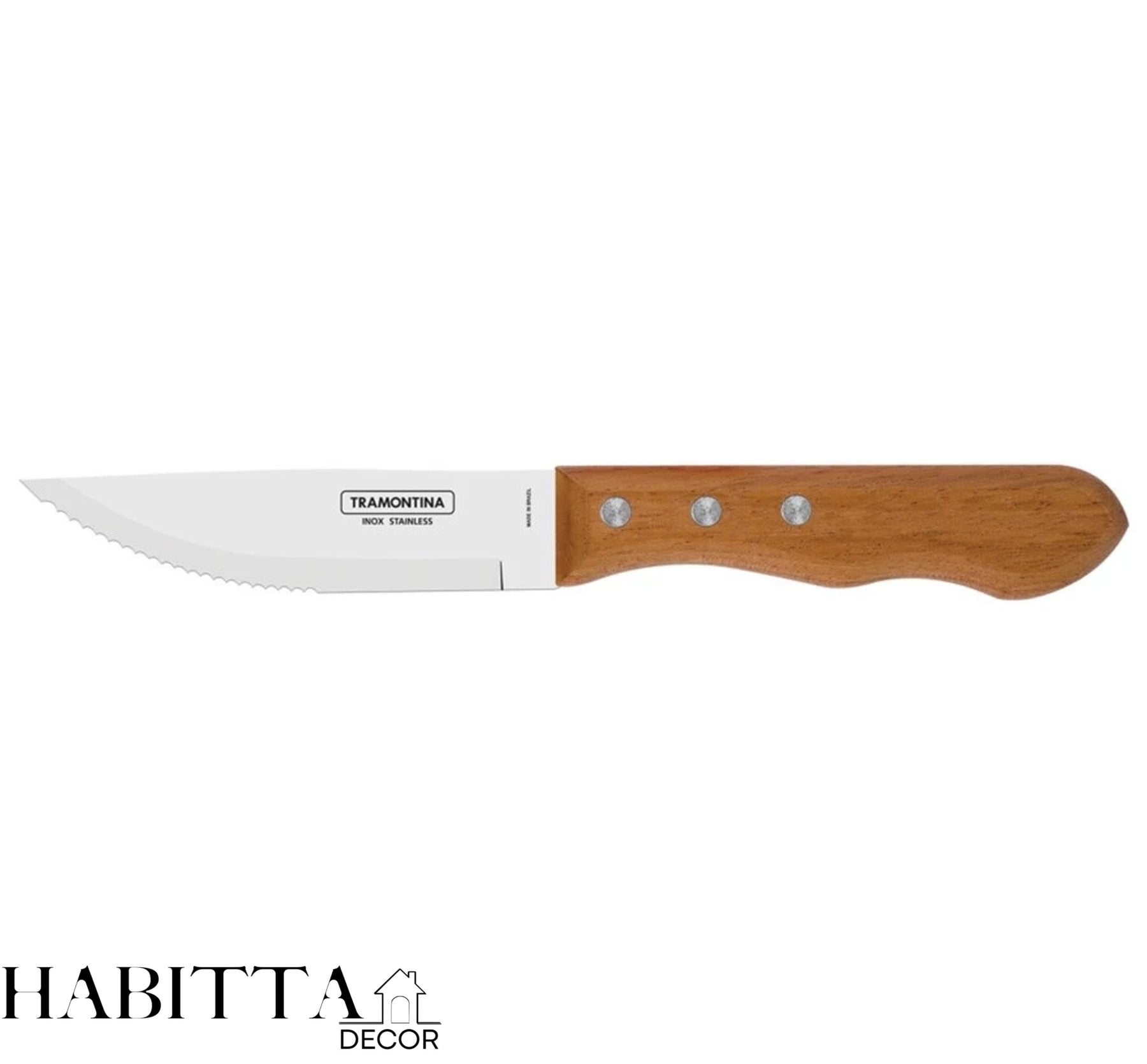 Jogo para Churrasco Tramontina Dynamic com Lâminas em Aço Inox e Cabos de Madeira Natural 12 Peças