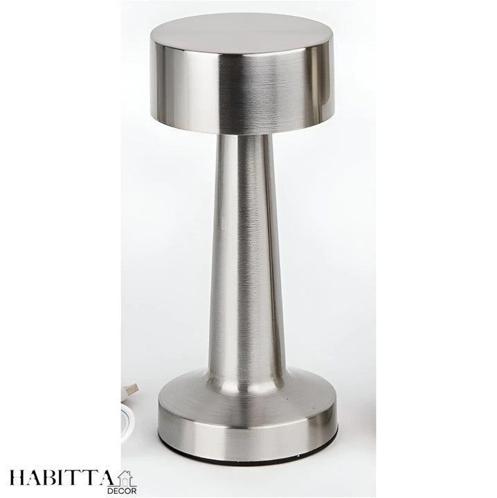 Luminária de Mesa Candeiro Dumbbell Touch Luxuosa com 3 Tons de LED