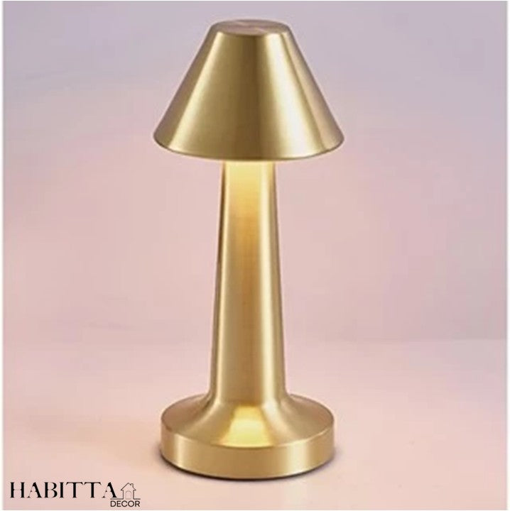 Luminária de Mesa Candeiro Dumbbell Touch Luxuosa com 3 Tons de LED