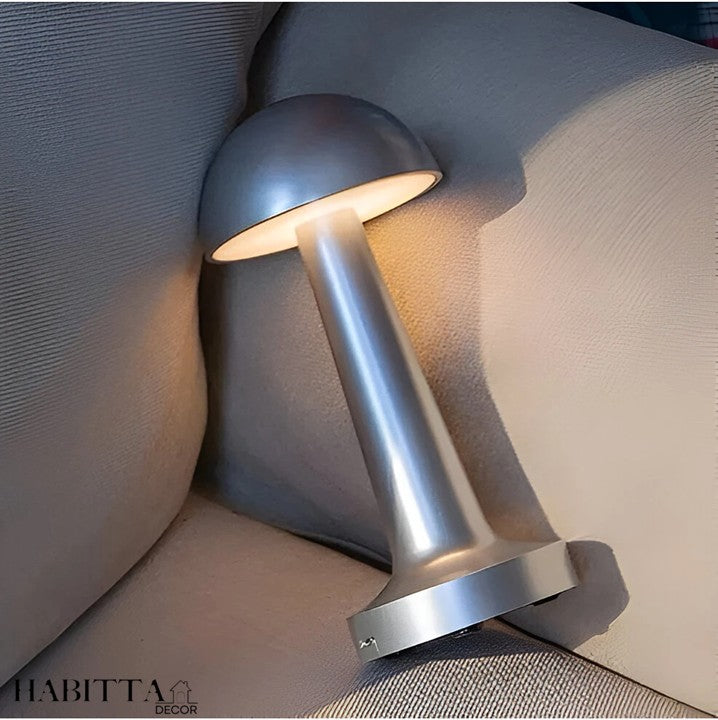Luminária de Mesa Candeiro Dumbbell Touch Luxuosa com 3 Tons de LED