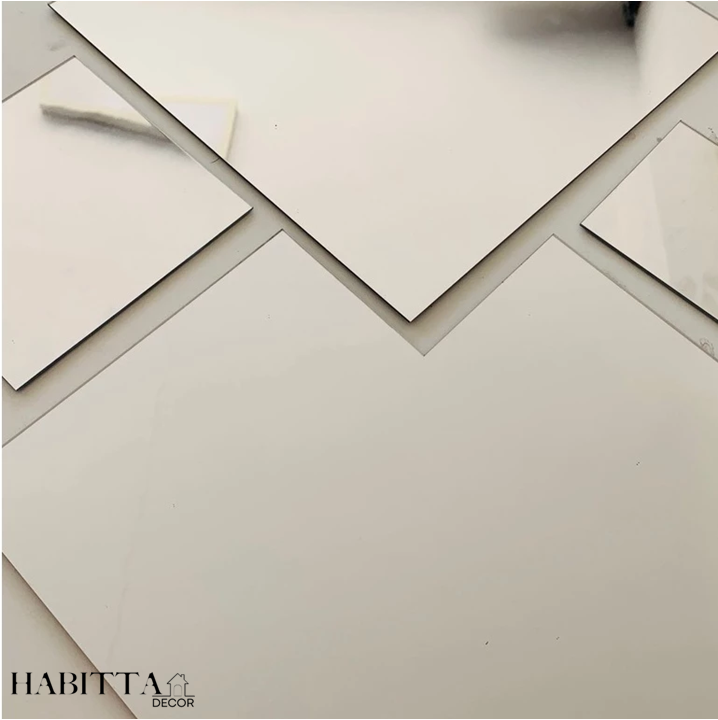 Espelho Acrílico Decorativo Quadrados 7 Peças P20