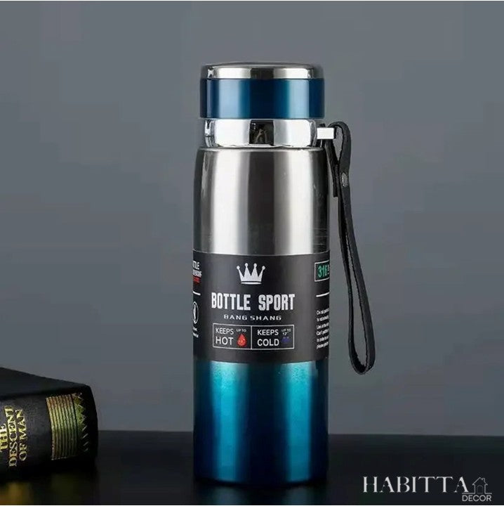 Garrafa Térmica de Inox com Infusor com Alça - 1 Litro