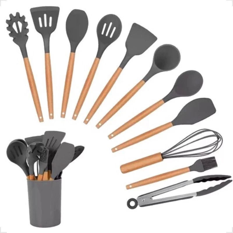 Kit Completo Jogo Utensílios de Cozinha Luxo 19 Peças