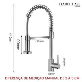 Torneira Flexível Gourmet para Cozinha