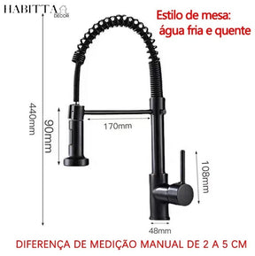Torneira Flexível Gourmet para Cozinha