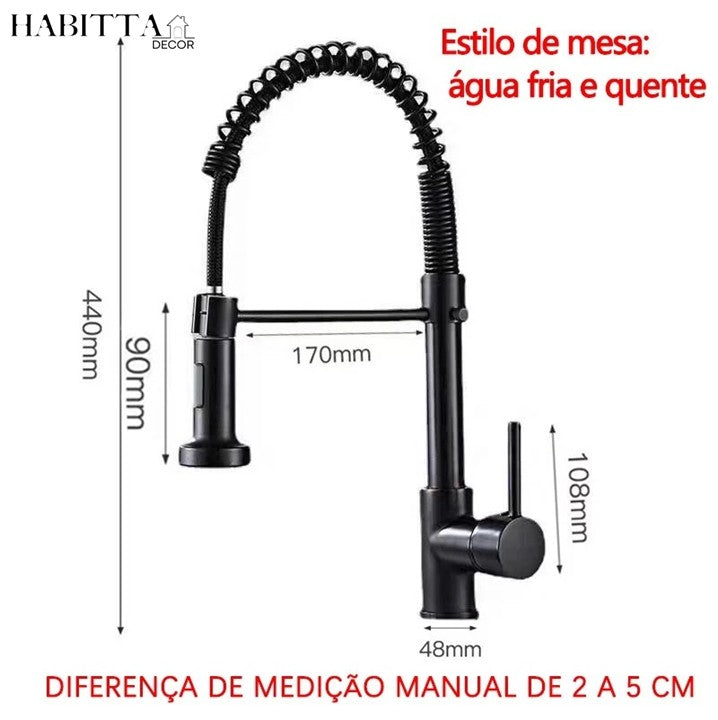 Torneira Flexível Gourmet para Cozinha