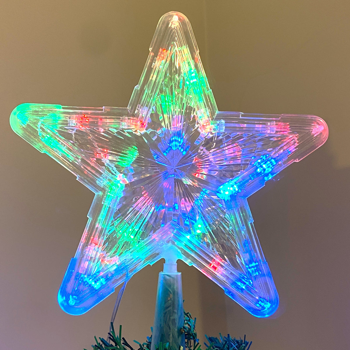 Estrela LED Topo de Árvore 23cm