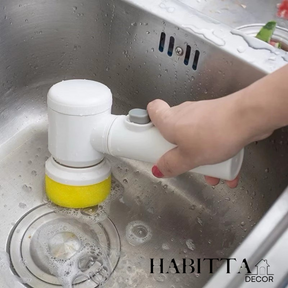 Escova Elétrica para Limpeza de Banheiro e Cozinha