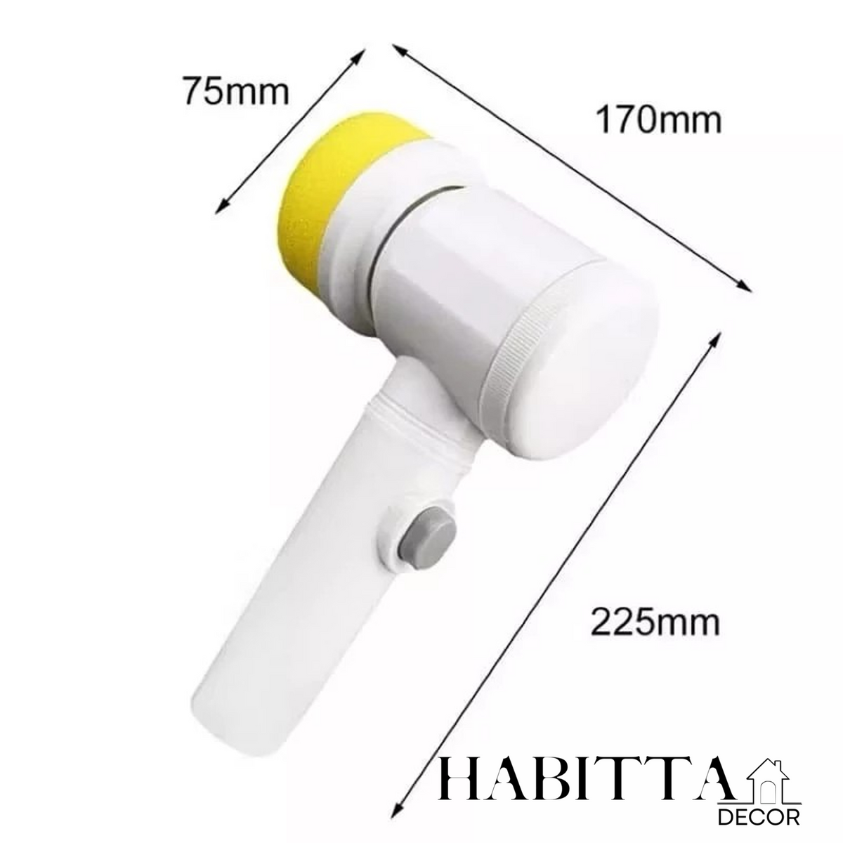 Escova Elétrica para Limpeza de Banheiro e Cozinha