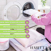 Kit com 3 Sacos - Protetor para Lavar Roupa com Zíper