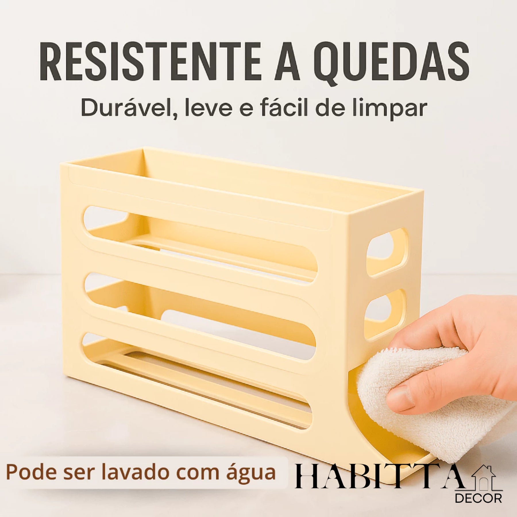 Porta Ovos Deslizante Organizador Para Geladeira De 4 Camadas Automática Rolantes