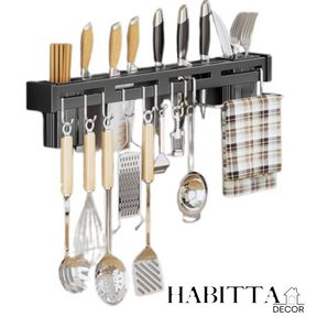 Suporte Organizador para Utensílios de Cozinha 8 Ganchos