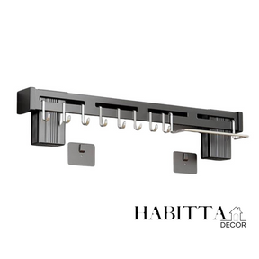 Suporte Organizador para Utensílios de Cozinha 8 Ganchos