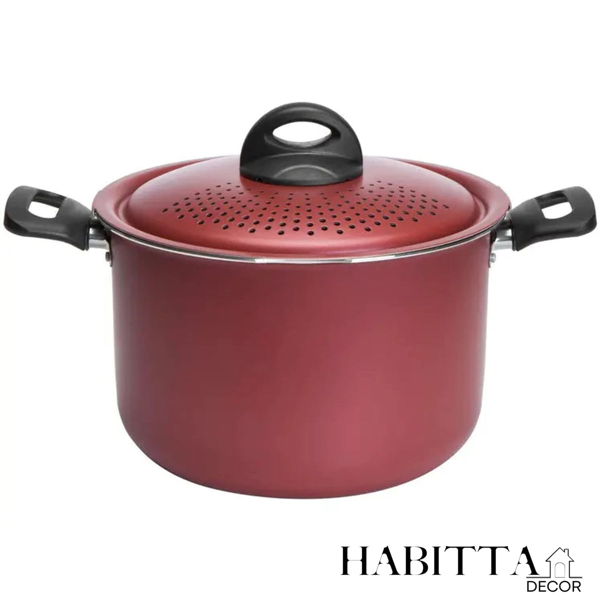 Espagueteira Tramontina Loreto em Alumínio com Revestimento Interno e Externo em Antiaderente Starflon Max Vermelho 22 cm 5,7 L
