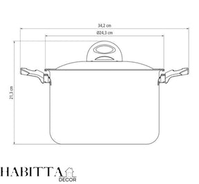 Espagueteira Tramontina Loreto em Alumínio com Revestimento Interno e Externo em Antiaderente Starflon Max Vermelho 22 cm 5,7 L