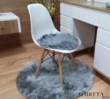 Tapete peludo redondo 90cm felpudo pelo alto