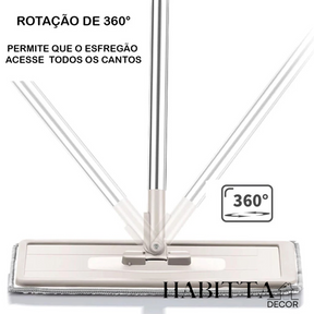 Flat Mop Esfregão WashDry Limpeza a Seco
