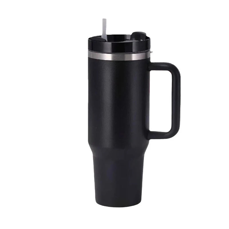 Copo Térmico Inox Portátil Inoxidável com Tampa e Canudo