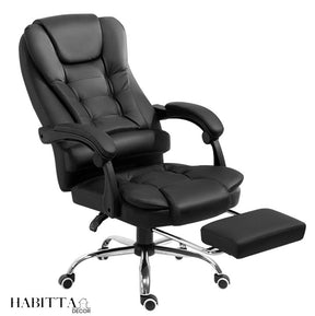 Cadeira de Escritório Presidente com Apoio para os Pés
