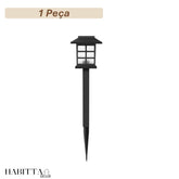 Kit Luminaria Solar de Espeto para Jardim - LED Recarregável