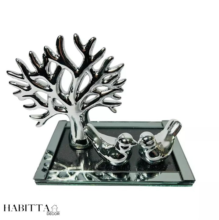 Kit para Decoração Passarinho Árvore da Vida - Cerâmica