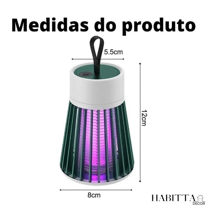 Lâmpada Elétrica Mata Mosquitos Ultravioleta USB Recarregável