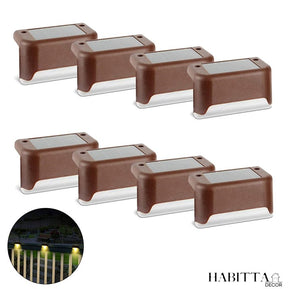 Kit Balizador de Escada - Luz de Sobrepor para Jardim Externo com Energia Solar