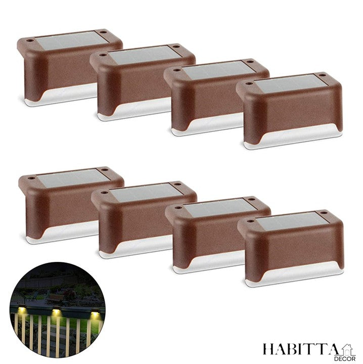 Kit Balizador de Escada - Luz de Sobrepor para Jardim Externo com Energia Solar