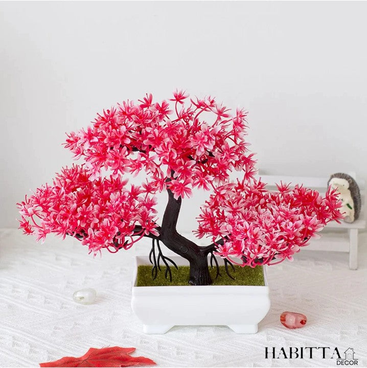Planta artificial bonsai 25cm realista para decoração
