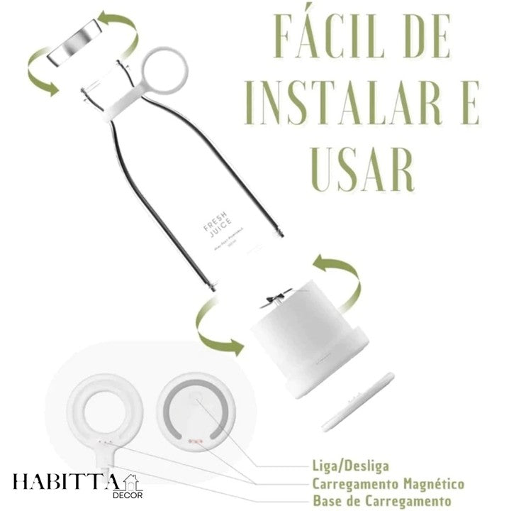 Liquidificador Portátil e Mixer Sem Fio - Fresh Mixer
