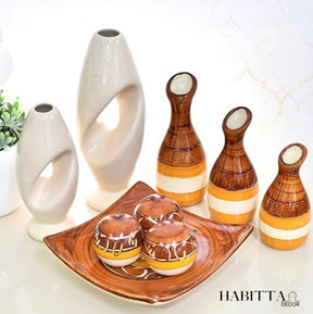 Conjunto 9 Peças de Vasos Cerâmica para Enfeite