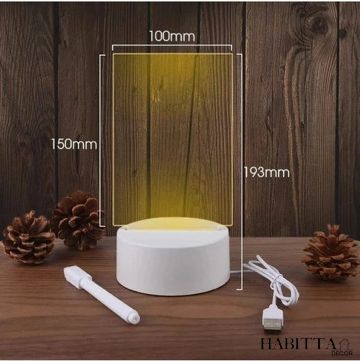 Luminária Criativa de Mesa para Anotações