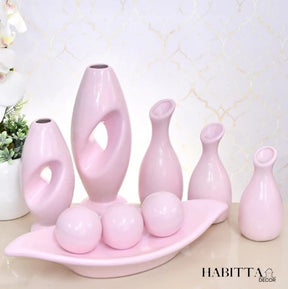 Conjunto 9 Peças de Vasos Cerâmica para Enfeite