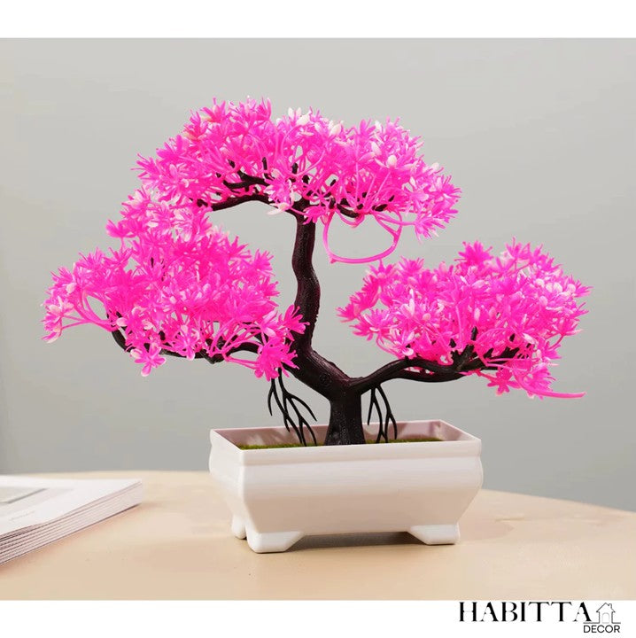 Planta artificial bonsai 25cm realista para decoração