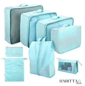 Kit 8 Bolsas Organizadoras a Prova D'água Para Viagem