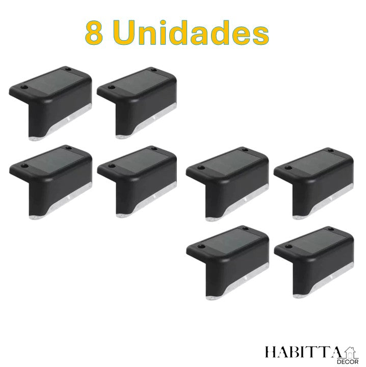 Kit Balizador de Escada - Luz de Sobrepor para Jardim Externo com Energia Solar
