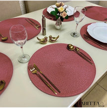 Kit com 6 Peças de Jogo Americano Redondo Sousplat