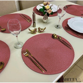 Kit com 6 Peças de Jogo Americano Redondo Sousplat