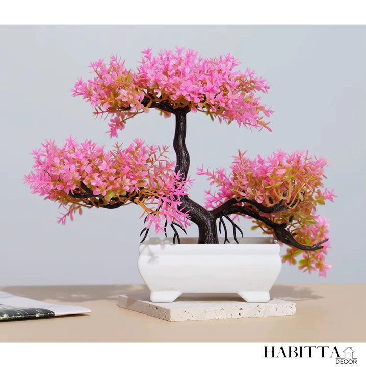 Planta artificial bonsai 25cm realista para decoração