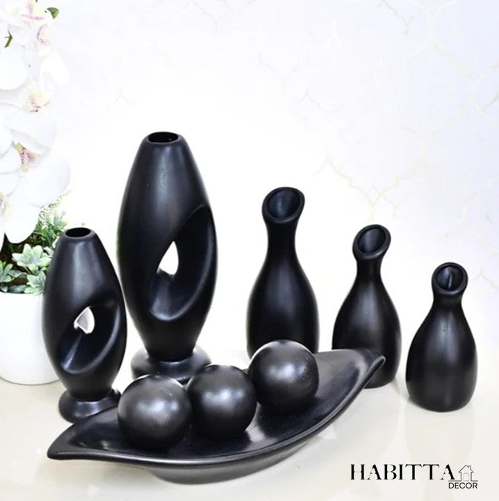Conjunto 9 Peças de Vasos Cerâmica para Enfeite