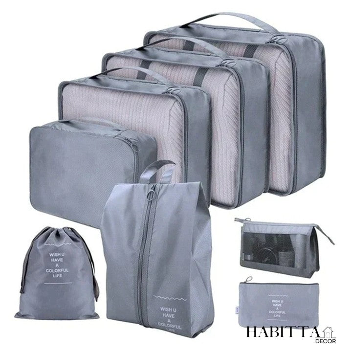 Kit 8 Bolsas Organizadoras a Prova D'água Para Viagem