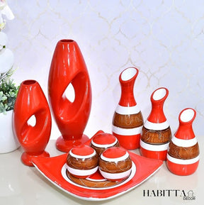 Conjunto 9 Peças de Vasos Cerâmica para Enfeite