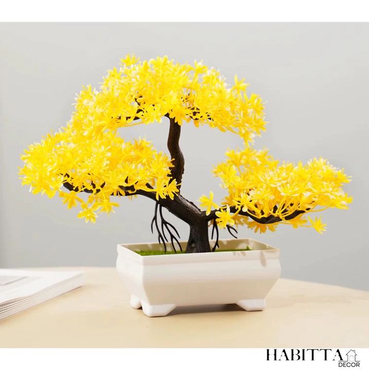 Planta artificial bonsai 25cm realista para decoração