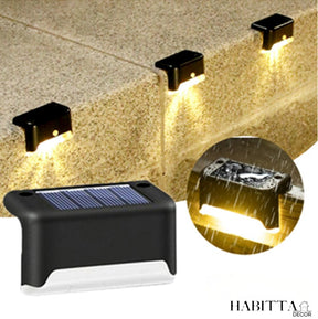 Kit Balizador de Escada - Luz de Sobrepor para Jardim Externo com Energia Solar