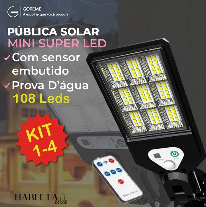Refletor LED solar com sensor de movimento - IlumiMax