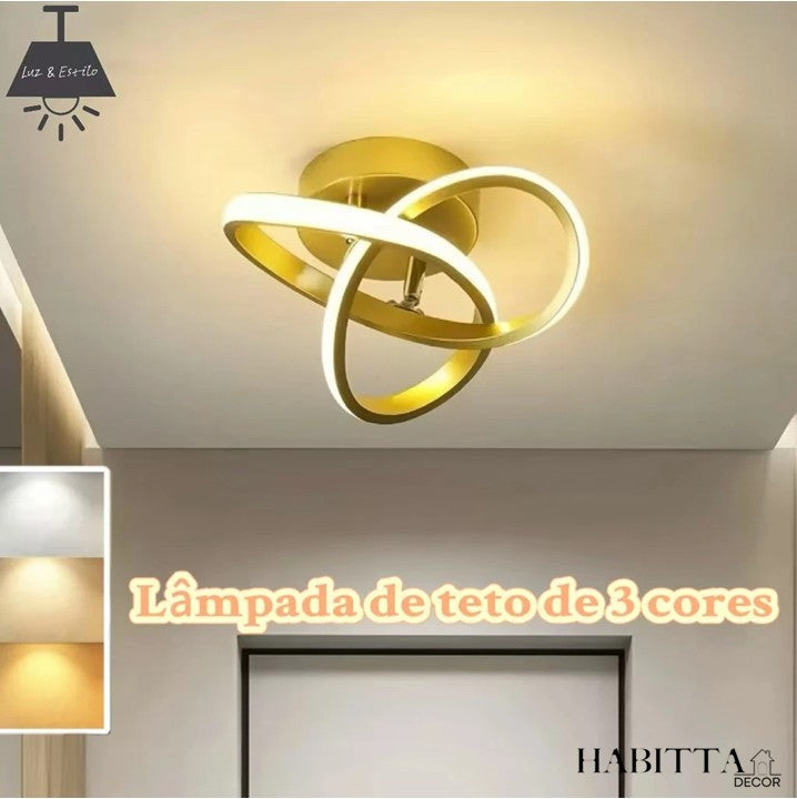 Lâmpada de Teto LED Moderna e Minimalista - Lustre Pingente