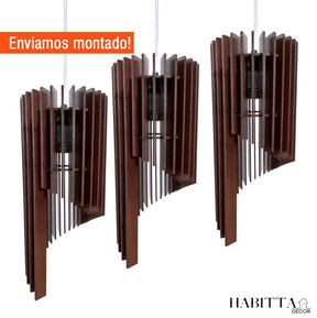 Kit com 3 Luminárias Pendentes