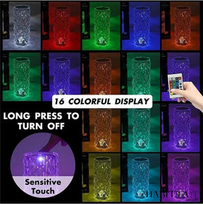 Luminária de Cristal em LED 16 Cores Projetor