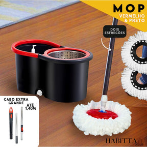 Mop com Cabo de 140 cm + 2 Refis
