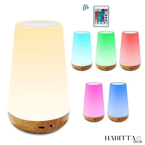 Luminária de Mesa LED RGB com Controle - 13 Cores
